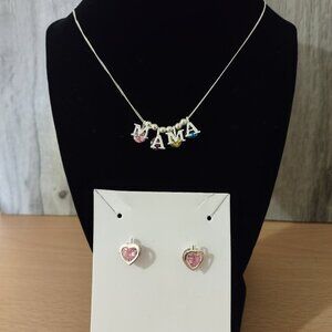 MAMA Necklace and Earrings Set